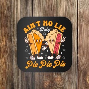 AintS No Lie Baby Pie Thanksgiving Funny Pie Pumpkin Fall Coaster