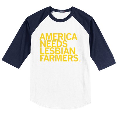 America Needs Lesbian Farmers Baseball Sleeve Shirt