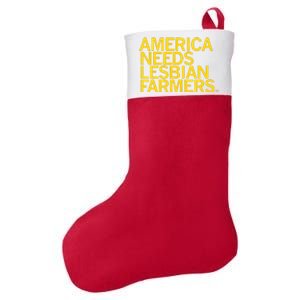 America Needs Lesbian Farmers Felt Holiday Christmas Stocking