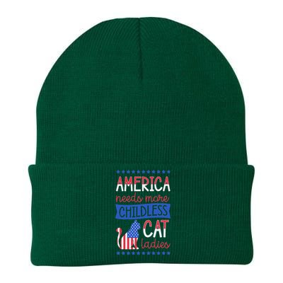 America Needs More Childless Cat Ladies Childless Knit Cap Winter Beanie