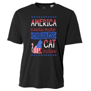 America Needs More Childless Cat Ladies Childless Cooling Performance Crew T-Shirt