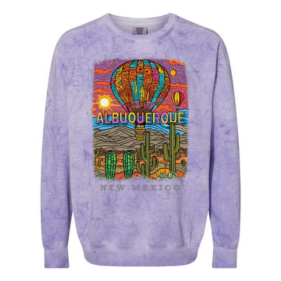 Albuquerque New Mexico Nm Desert Oasis Sd528 Colorblast Crewneck Sweatshirt