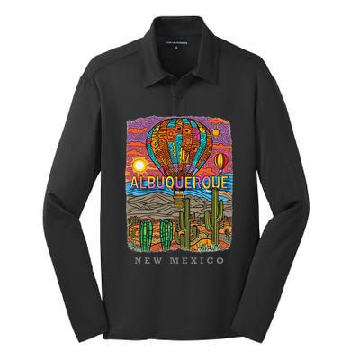 Albuquerque New Mexico Nm Desert Oasis Sd528 Silk Touch Performance Long Sleeve Polo