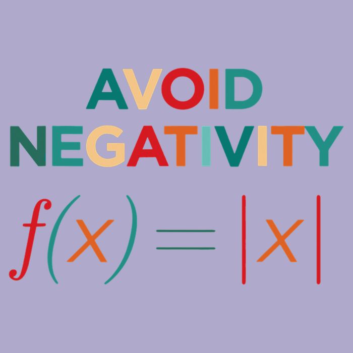 Avoid Negativity Math Equation Funny Math Teacher Colorblast Crewneck Sweatshirt