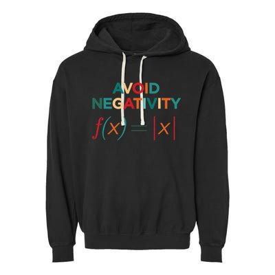 Avoid Negativity Math Equation Funny Math Teacher Garment-Dyed Fleece Hoodie