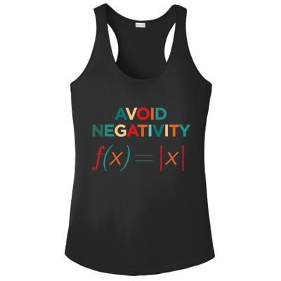 Avoid Negativity Math Equation Funny Math Teacher Ladies PosiCharge Competitor Racerback Tank