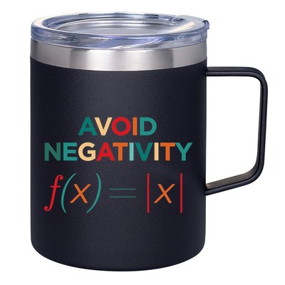 Avoid Negativity Math Equation Funny Math Teacher 12oz Stainless Steel Coffee Mug