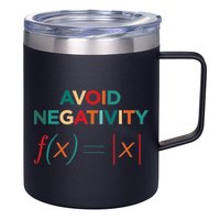 Avoid Negativity Math Equation Funny Math Teacher 12oz Stainless Steel Coffee Mug