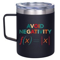 Avoid Negativity Math Equation Funny Math Teacher 12oz Stainless Steel Coffee Mug
