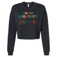 Avoid Negativity Math Equation Funny Math Teacher Cropped Pullover Crew