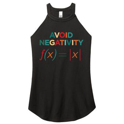 Avoid Negativity Math Equation Funny Math Teacher Women's Perfect Tri Rocker Tank