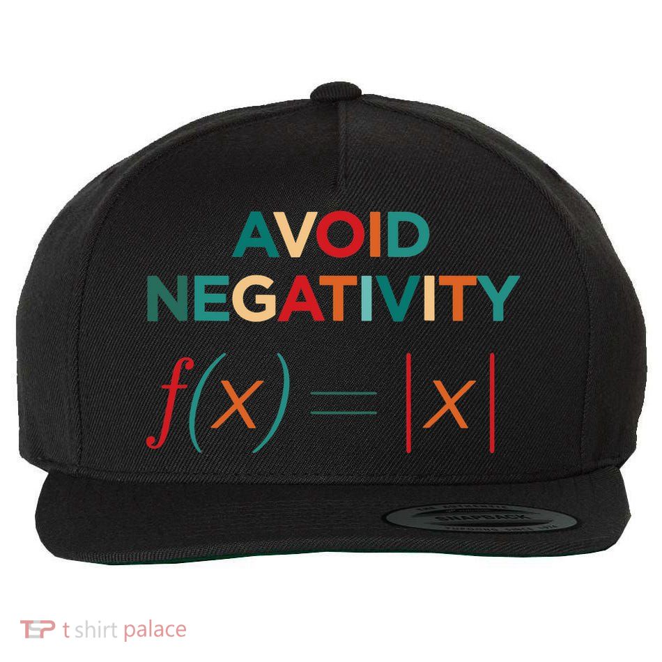 Avoid Negativity Math Equation Funny Math Teacher Wool Snapback Cap