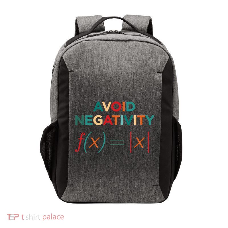 Avoid Negativity Math Equation Funny Math Teacher Vector Backpack