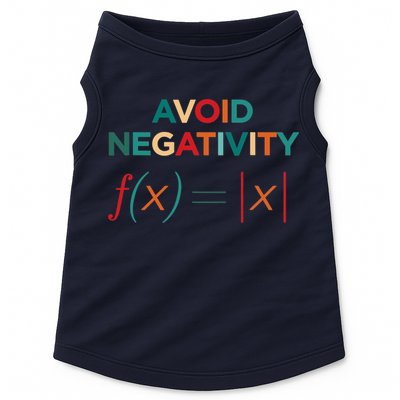 Avoid Negativity Math Equation Funny Math Teacher Doggie Tank