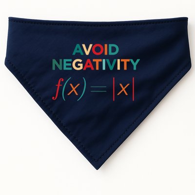 Avoid Negativity Math Equation Funny Math Teacher USA-Made Doggie Bandana