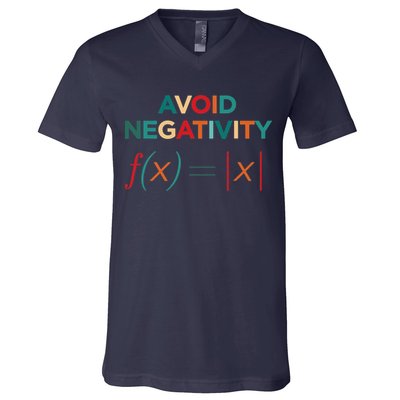 Avoid Negativity Math Equation Funny Math Teacher V-Neck T-Shirt