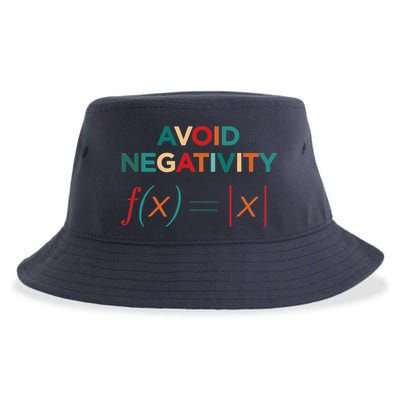 Avoid Negativity Math Equation Funny Math Teacher Sustainable Bucket Hat