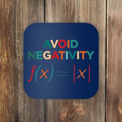 Avoid Negativity Math Equation Funny Math Teacher Coaster