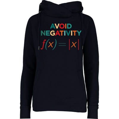 Avoid Negativity Math Equation Funny Math Teacher Womens Funnel Neck Pullover Hood