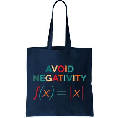 Avoid Negativity Math Equation Funny Math Teacher Bag