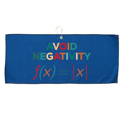 Avoid Negativity Math Equation Funny Math Teacher Large Microfiber Waffle Golf Towel