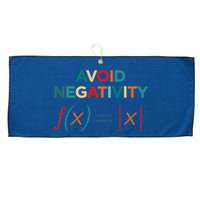 Avoid Negativity Math Equation Funny Math Teacher Large Microfiber Waffle Golf Towel