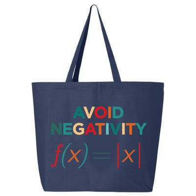 Avoid Negativity Math Equation Funny Math Teacher 25L Jumbo Tote