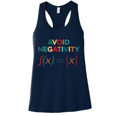 Avoid Negativity Math Equation Funny Math Teacher Womens Tank Top
