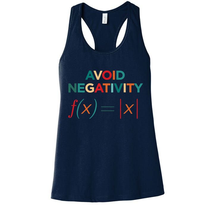 Avoid Negativity Math Equation Funny Math Teacher Womens Tank Top