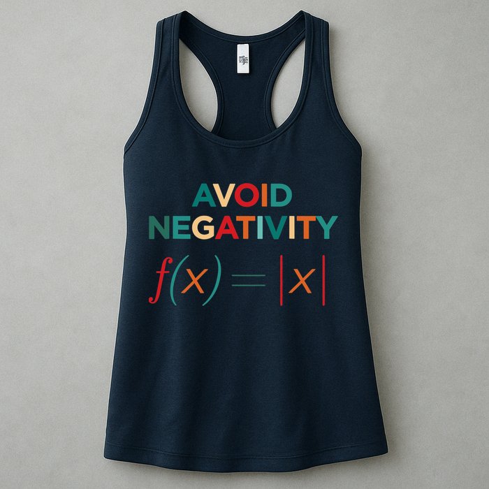 Avoid Negativity Math Equation Funny Math Teacher Womens Tank Top