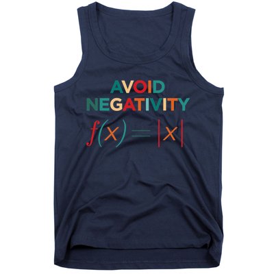 Avoid Negativity Math Equation Funny Math Teacher Tank Top