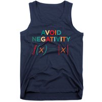 Avoid Negativity Math Equation Funny Math Teacher Tank Top