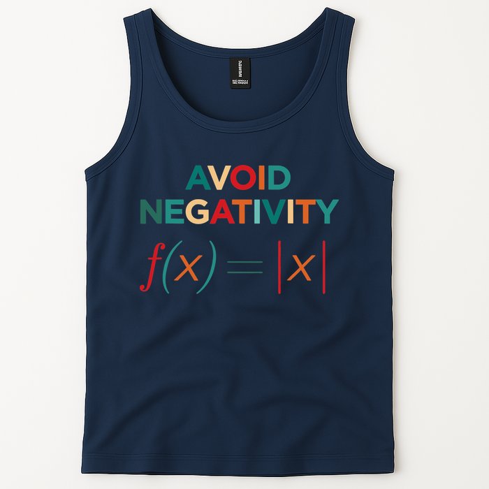 Avoid Negativity Math Equation Funny Math Teacher Tank Top