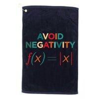 Avoid Negativity Math Equation Funny Math Teacher Golf Towel