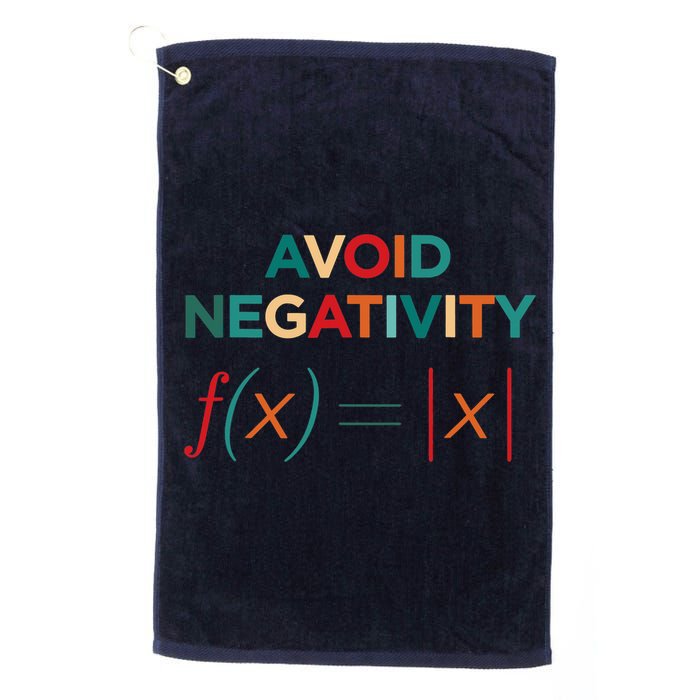 Avoid Negativity Math Equation Funny Math Teacher Golf Towel