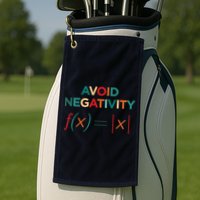 Avoid Negativity Math Equation Funny Math Teacher Golf Towel