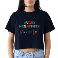Avoid Negativity Math Equation Funny Math Teacher Crop Top