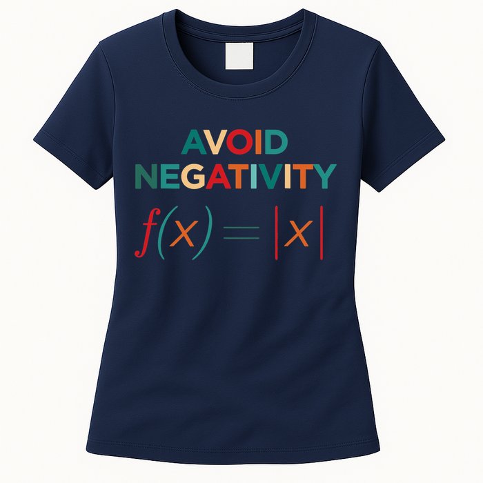 Avoid Negativity Math Equation Funny Math Teacher Womens T-Shirt