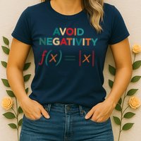 Avoid Negativity Math Equation Funny Math Teacher Womens T-Shirt