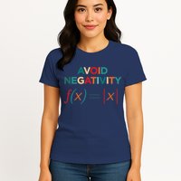 Avoid Negativity Math Equation Funny Math Teacher Womens T-Shirt