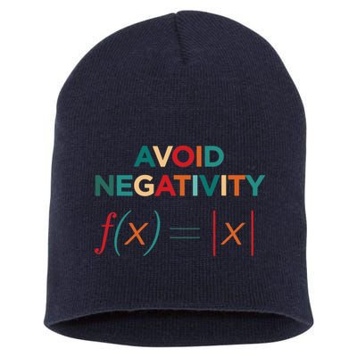 Avoid Negativity Math Equation Funny Math Teacher Short Acrylic Beanie