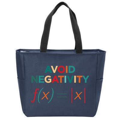 Avoid Negativity Math Equation Funny Math Teacher Zip Tote Bag