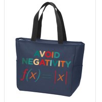 Avoid Negativity Math Equation Funny Math Teacher Zip Tote Bag