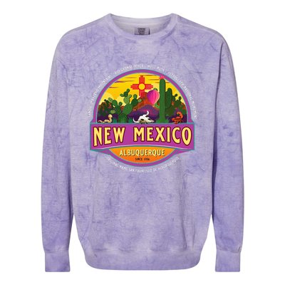 Albuquerque New Mexico Usa Balloons Desert Vacation Souvenir Colorblast Crewneck Sweatshirt