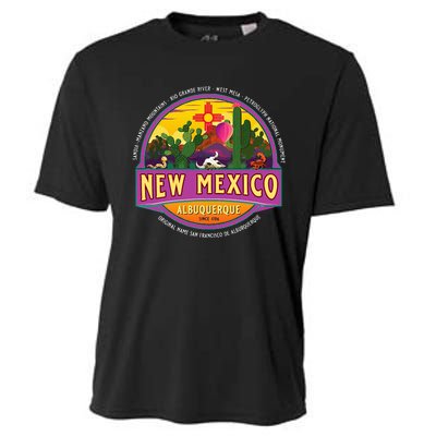 Albuquerque New Mexico Usa Balloons Desert Vacation Souvenir Cooling Performance Crew T-Shirt