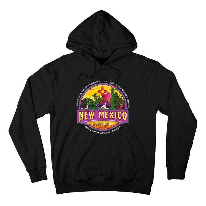 Albuquerque New Mexico Usa Balloons Desert Vacation Souvenir Hoodie