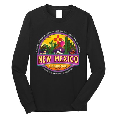 Albuquerque New Mexico Usa Balloons Desert Vacation Souvenir Long Sleeve Shirt