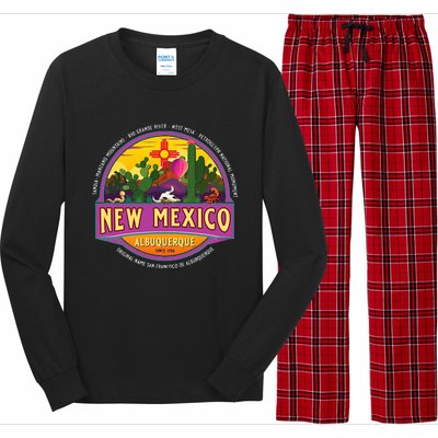 Albuquerque New Mexico Usa Balloons Desert Vacation Souvenir Long Sleeve Pajama Set