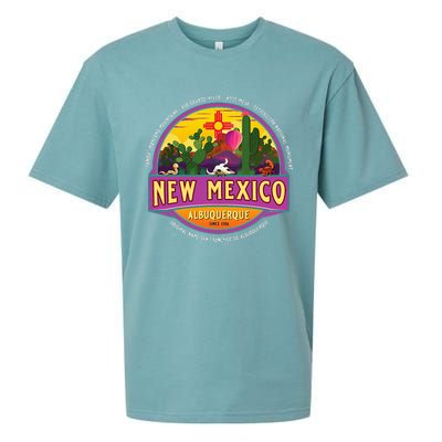 Albuquerque New Mexico Usa Balloons Desert Vacation Souvenir Sueded Cloud Jersey T-Shirt