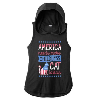 America Needs More Childless Cat Ladies Childless Ladies PosiCharge Tri-Blend Wicking Draft Hoodie Tank